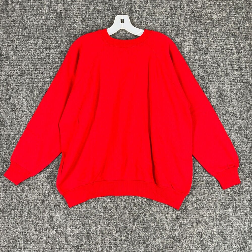 Action Mens‎ Sweatshirt Extra Large Red Vintage 1980s Streetwear Skater Hip-hop